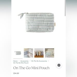 Kids Striped Pouch in Blue and White